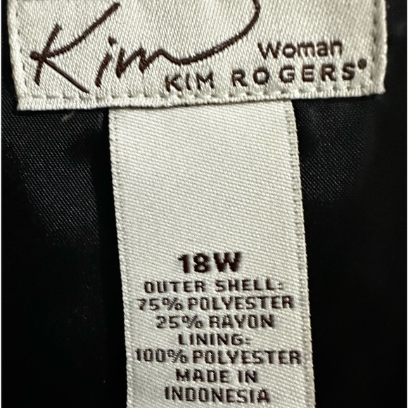 Kim Rogers Woman Gold Flake Silver Full Zip Lined Blazer Jacket Size 18 Shimmer - Picture 3 of 9